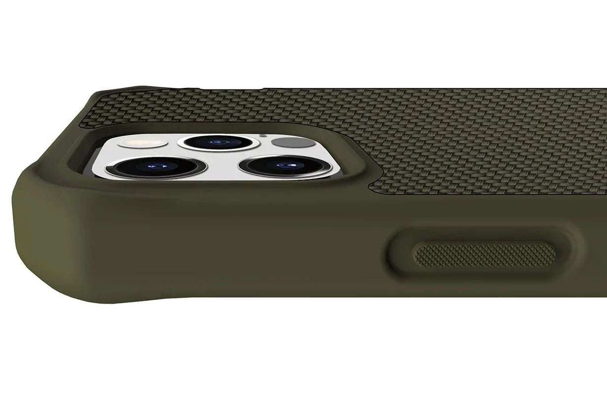 Itskins Hybrid Ballistic iPhone 12 & 12 Pro Magsafe Case -Khaki - Tashqila Itskins Hybrid Ballistic iPhone 12 & 12 Pro Magsafe Case -Khaki - Tashqila